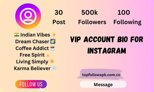 Vip Account Bio for Instagram