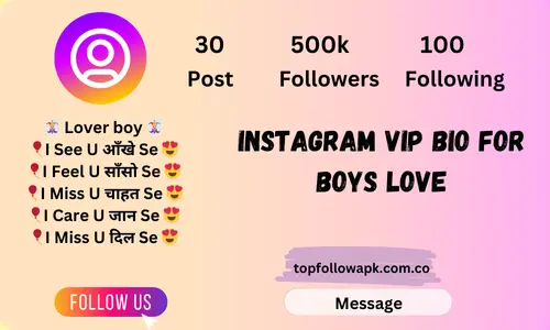 Instagram Vip Bio For Boys Love