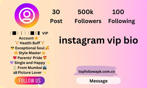 instagram vip bio