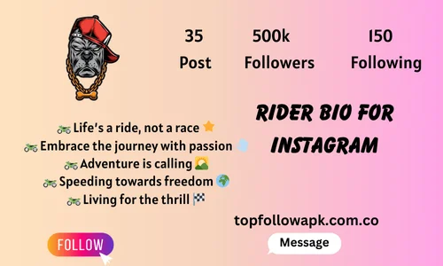 Rider bio for Instagram