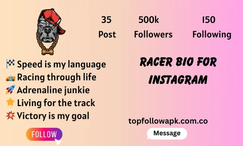 racer bio for instagram